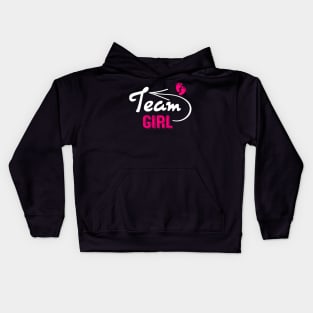 Funny Gender Reveal Team Girl Pink Pregnancy Announcement Kids Hoodie